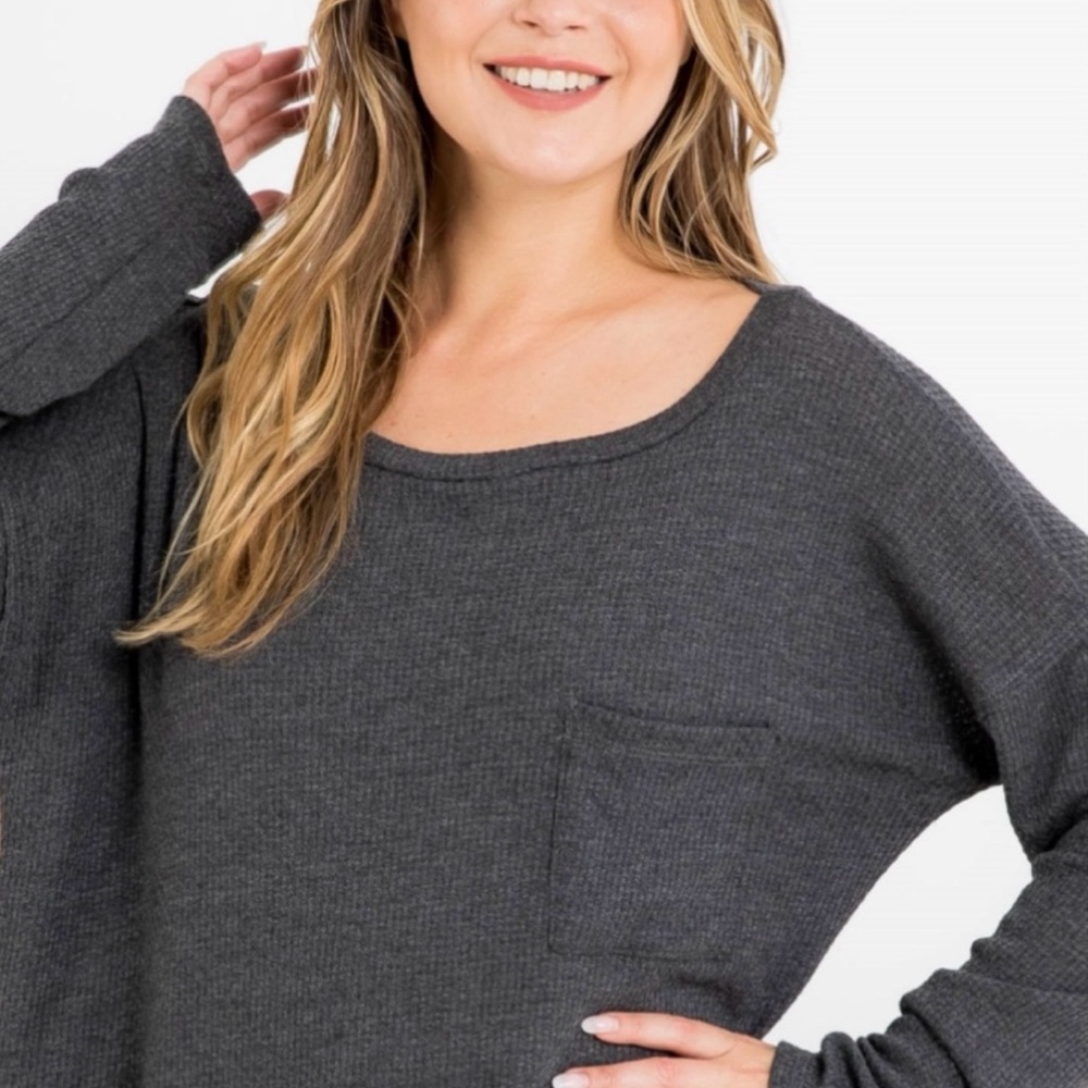 Women’s Long Sleeve Charcoal Top NWT